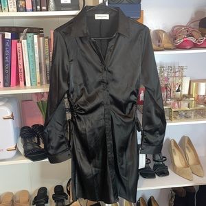 Satin Blazer, cut out dress